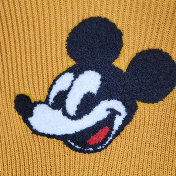 Disney x Forever 21 Mickey Mouse Yellow Crop Ribbed Sweater Turtleneck Sz ( S ) - Picture 8 of 9